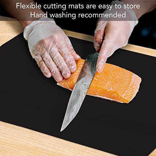 Set 2 Tablas De Cortar Flexibles De Plástico Negro miniatura 5