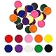 Deolven Zählen Spielchips,Kunststoff Zähler 200er Pack Farbige Bingo Chips Farbzähler für Mathe Mathematik Oder Spiele Lernressourcen grün gelb rot blau schwarz weiß grau rosa lila orange 2,5cm
