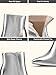 DREAM PAIRS Women's Chunky Heel Ankle Booties Pointed Toe Short Boots,Size 8.5,Silver-Pu,SIANNA-1