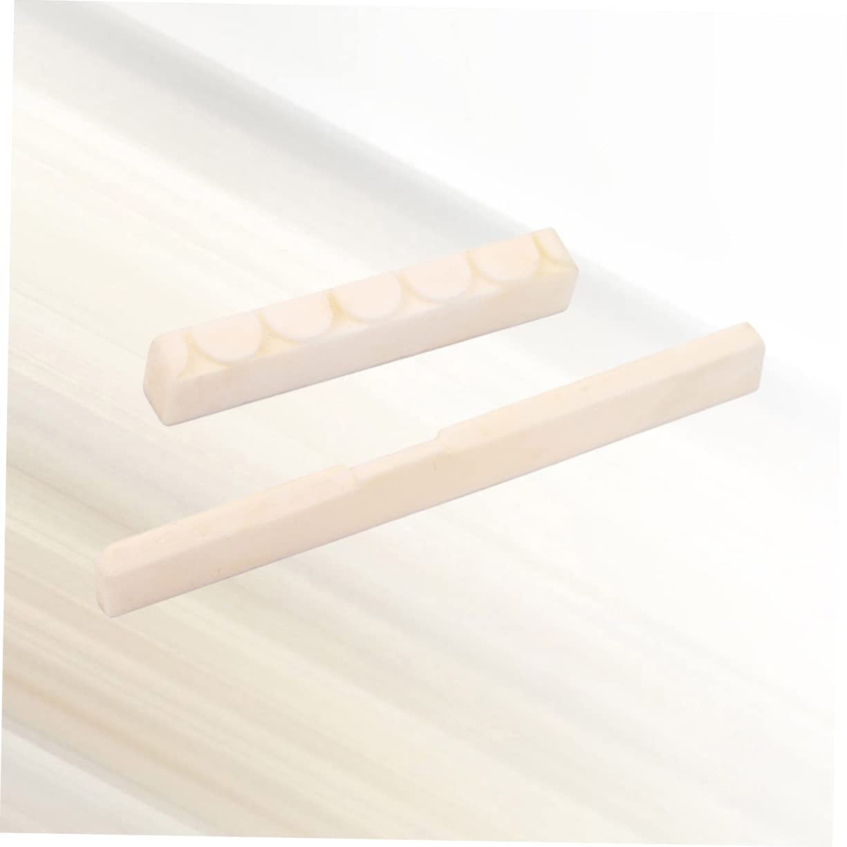 YARNOW Guitar Ox Bone Bridge Saddle and Nut Arch Shape for String Classical Guitar Durable and Easy to Install for Enthusiasts and Musicians