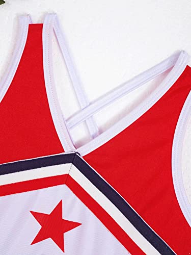 CHICTRY Costume da Cheer-Leader Bambina Uniforme