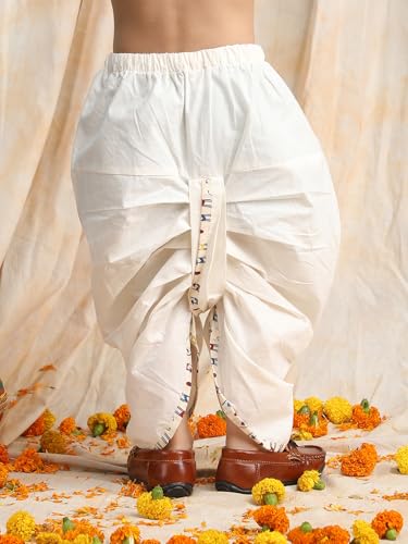 Image of POLKA TOTS Pure Cotton Traditional Dhoti Kurta Set for Baby Boys, Toddlers & Kids | Soft and Breathable Cotton Ethnic Dress for Festivals and Weddings | Traditional Elegant Indian Festive Clothing