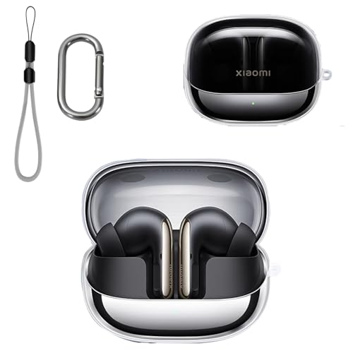 Xiaomi Buds 5 Pro �p �P�[�X �J�o�[�yYANMONGI�z���C�����X �C���[�z�� �N���A ���� �ی�J�o�[ TPU�f�� ���ϖh�~ �ی�P�[�X �[�d�P�[�X�J�o�[ ��LED���C�g �ϏՌ� �����h�~ �h�� �h�o �w��h�~ �L�Y�h�~ �S�ʕی� �[