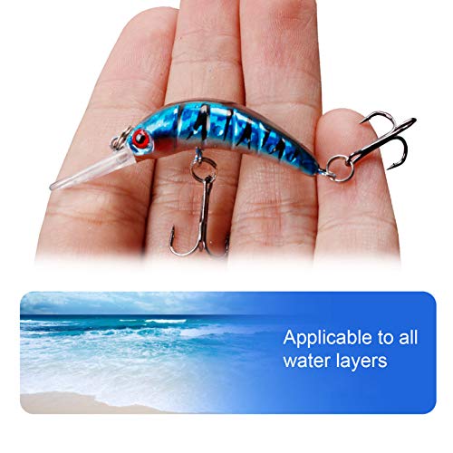 Isca de pesca, 5 cm artificial multicololr realista, isca de peixe para pesca ao ar livre - 5