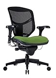 WorkPro® Quantum 9000 Series Ergonomic Mesh/Premium Fabric Mid-Back Office Chair, Black/Lime, BIFMA Compliant