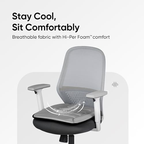 Image of Frido Slim Seat Cushion for Office Chair | Car & Wheelchair - 3cm Thin Memory Foam Cushion for Back Support & Pressure Relief - Non-Slip | Breathable Comfort Pad for Long Sitting (Grey)