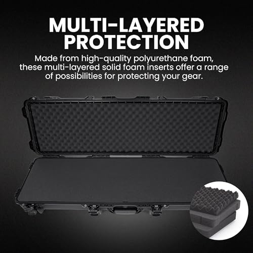 Image of NANUK Hard Case with Foam & Wheels - 30 inch to 55 inch Long, Customizable Foam Insert, IP67 Waterproof & Crushproof, Rugged Construction for Ultimate Protection, Made in Canada