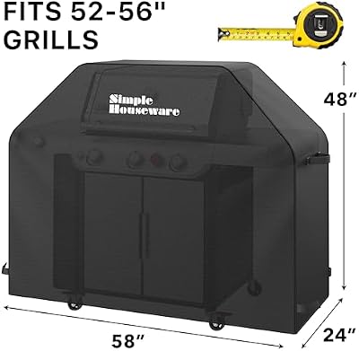 Simple Houseware 58 in. Heavy-Duty BBQ Gas Grill Cover, Waterproof