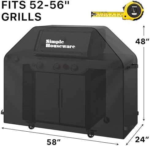 Simple Houseware 58 in. Heavy-Duty BBQ Gas Grill Cover, Waterproof - 1