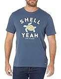 Life is Good Men's Crusher Graphic T-Shirt Shells Yeah, Darkest Blue, Medium