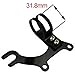 Auto-plaza MTB Diameter 1-1/4'' Disc Brake Bracket Converter Frame Adapter Mounting Holder Adjustable Disc Bicycle Brake Adapter Bracket with Bicycle Seatposts Clamp Frame Adaptor Mount