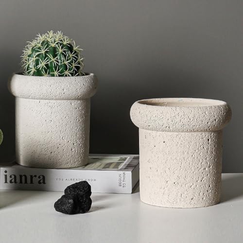Pots de fleurs décoratifs TUSUOD en ciment pour intérieur raffiné