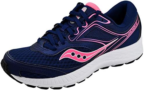 Saucony Women's VERSAFOAM Cohesion 12 Navy/Pink Road Running Shoe 8 Medium US