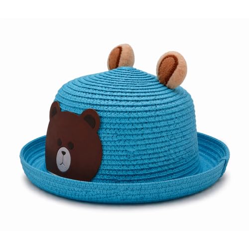 Image of VRITRAZ Baby Boy's and Girl's Kids Children Cute Printed Cartoon Gift Summer Fancy Dress Straw Fasion Hat Cap 1