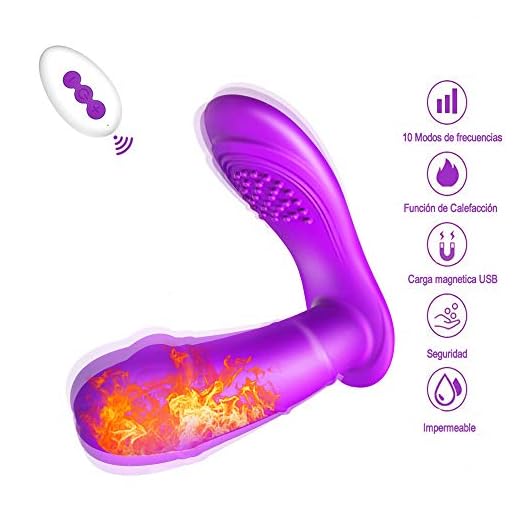 Vtintech Masajeador Control Remoto Inalámbrico 15m Para Mujer, con Función de Calefacción y 10 Modos, Masajeador de Dos Motores para Relajar el Cuerpo