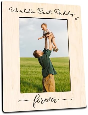 World's Best Dad Forever Wooden Picture Frame -4 X 6 Inches Photo...