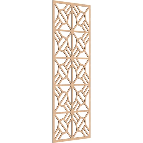 Image of Auburn Decorative Pierced Fretwork Wood Wall Panels, 33 3 /8 inchW x 84 3 /8 inchH x 1 /4 inchT, Hickory