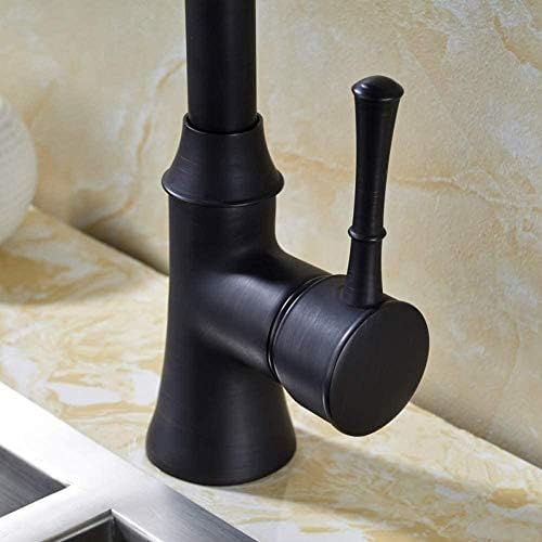 Robinet de cuisine noir idéal pour grand évier double