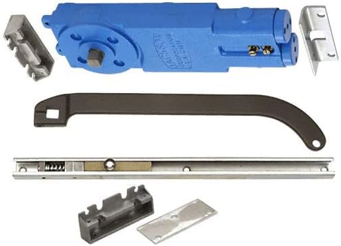 CRL/Jackson Adjustable Spring Power Multi Size 105 Degree Non Hold-Open Overhead Concealed Closer With "S" Offset Slide-Arm Hardware Package Dark Bronze