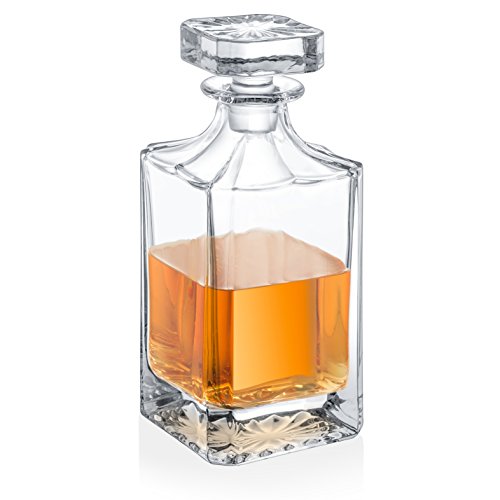 Trinkware Norwalk Whiskey Decanter - Real Glass Liquor Carafe With Stopper – Use