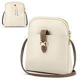 Cross Body Bag Women, KETIEE PU Leather Small Women's Cross-body Mobile Phone Bags, Shoulder Bag Cellphone Purse Travel Pouch with Headphone Port Two Compartments and Adjustable Strap for Women Girls - Image 1