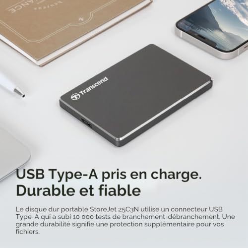 Transcend 1 To StoreJet 25C3N - 2.5" Disque dur externe TS1TSJ25C3N