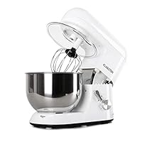 Klarstein 5L Food Mixer - 1800W Cake & Bread Maker with 6 Speed Planetary Rotation, Beater, Dough Hook, Whisk & Bowl