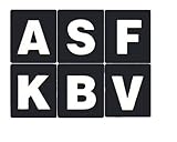 [4 Sheets] Beam n Read Extra Bold, Large Print Keyboard Stickers for PC & Mac: WLOB - White Letters On Black Background (109 Key Labels/Sheet)