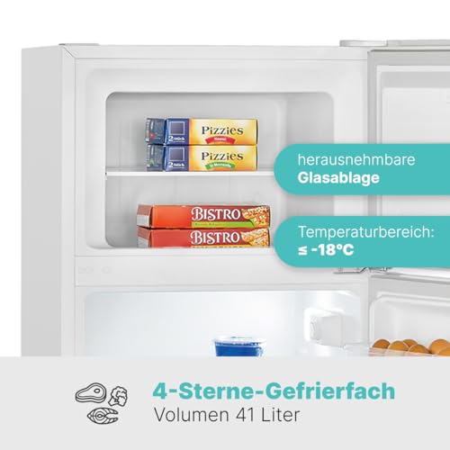 Foto von Bomann® Kühlschrank mit Gefrierfach | Kühl Gefrierkombination 206L | 4 Sterne-Kennzeichnung | Kühlgefrierkombi mit wechselbarem Türanschlag | Stufenlose Temperaturregelung | Kühlschrank DT 7318.1