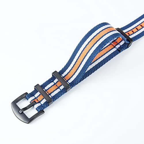 Image of BINLUN Nylon Watch Band Thick G10 Premium Ballistic Nylon Multicolor Replacement Watch Straps with Silver /Black Stainless Steel Buckle for Men Women 18mm 20mm 22mm 24mm