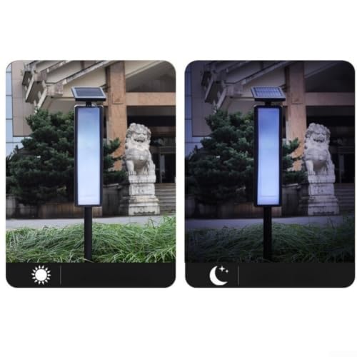 Lámpara LED solar con número de casa exterior y letras A-F 5