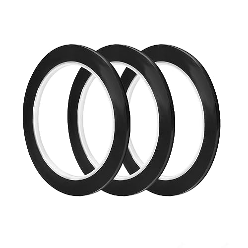 Medsuo 3 Rolls of Black Whiteboard Grid Marking Tapes 3 mm Width Graphic Tape Self Adhesive Chart...