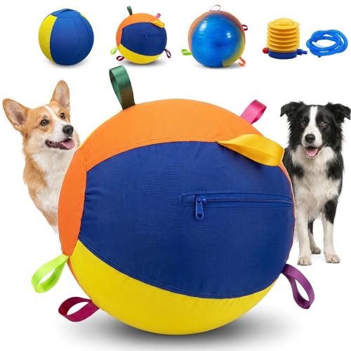 10/18/22/26 Herding Ball for Dogs Large Calming Jumbo Ball for Dogs - Dog Jumbo Ball for Dogs Durable Horse Toys and Giant Dog Ball for Active Exercise and Herding Play (C 17.7in)