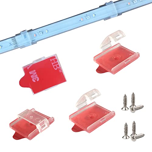 ATB- Future LED Strip Clips for IP67/IP68 Waterproof LED Strip Light Which are 12mm- 14.5mm Width and 2.7mm-4mm Thickness,Self-Adhesive and Screws Double Installations.Clear and 100Pack. ATB- Future LED Strip Clips for IP67/IP68 Waterproof LED Strip Light Which are 12mm- 14.5mm Width and 2.7mm-4mm Thickness,Self-Adhesive and Screws Double Installations.Clear and 100Pack.