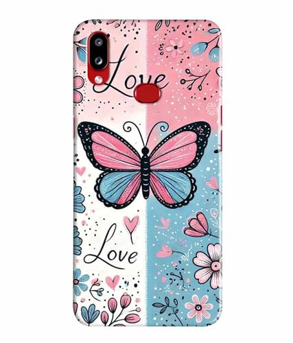 Image of Printed Hard Back Case Cover & Compatible for Samsung Galaxy A10S / Samsung Galaxy M01S | Butterfly Painting Art (Multicolor) - D1203