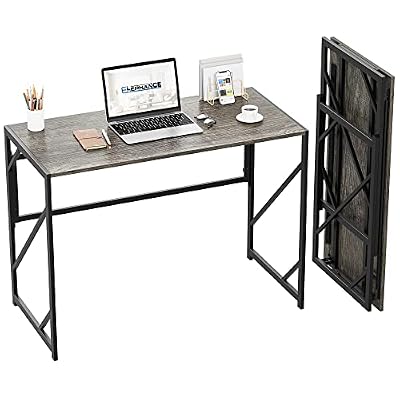 Elephance Folding Desk Writing Computer Desk for Home Office No-Assembly