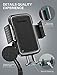 TOPGO Cup Phone Holder for Car [2025 Upgraded Ultra-Sturdy & Non-Shaking] Car Phone Mount with Adjustable Long Gooseneck Cell Phone Automobile Cradles for iPhone 16 Pro Max and More Smartphone - Black