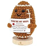 OASSIE Fathers Day Birthday Gifts for Men - Emotional Support Crochet Football - Fathers Day Anniversary Birthday Gifts for Him Dad Husband Boyfriend Son Boys Brother, Inspirational Gift for Man