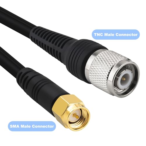 Câble SMA mâle vers TNC mâle extensible RG58 anti-tension pour antenne