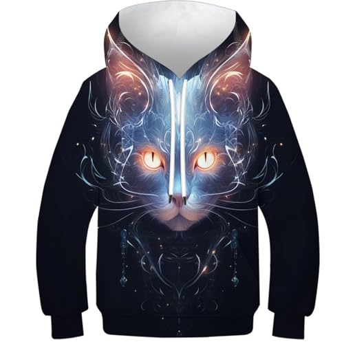 Sweat pull chat 3D ado pour éviter le froid lors des sorties d'hiver en famille