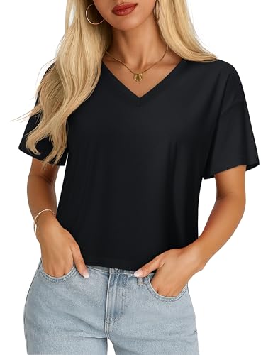 YUCOLEN Women's Cropped T Shirts Summer UPF 50+ Short Sleeve Tops