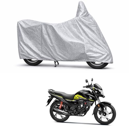 Image of 100% Waterproof Two Wheeler Body Cover Multi Layered Fabric Designed for Honda SP125 | Belt Buckle Lock | Silver Mag