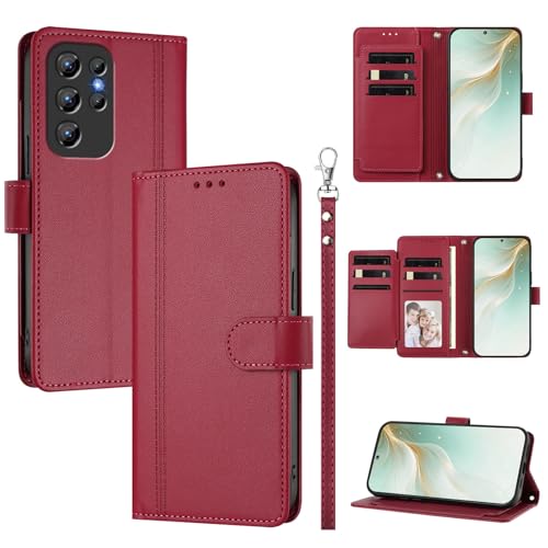 �X�}�z�P�[�X �Ή��@�� for Oukitel C1 / C1 Pro �X�}�z�P�[�X�y�E�H���b�g�f�U�C�� �f���A���J�[�h�X���b�g �L���b�V�� �t���b�v���X�^���h �����h�~�zRed