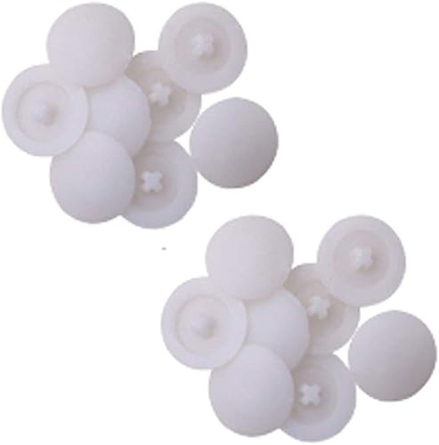 Svaitend Tapas de rosca decorativas para tornillos de plástico, 500 unidades, color blanco