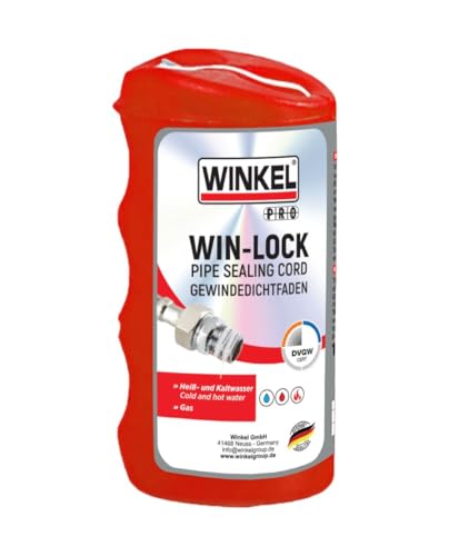 DVGW-zertifizierter Gewindedichtfaden – 160 m nicht aushärtendes Dichtband aus Polyamid (nicht teflon PTFE) für Metall- und Kunststoffgewinde, sofortige Abdichtung für Sanitärrohre und Armaturen