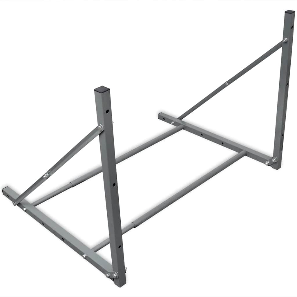 Scaffale per pneumatici argentato in acciaio zincato, pieghevole, regolabile da 81 a 122 cm di larghezza, portata fino a 136 kg, supporto da parete per pneumatici, portabiciclette