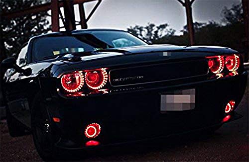 Ijdmtoy One Pair Brilliant Red 40-Smd Led Halo Ring Angel Eyes Shrouds For Fog Light Customization Or Headlight Retrofit Diy Use #TOP5