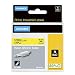 DYMO Industrial Heat Shrink Tubes for DYMO Industrial RhinoPro Label Makers, Black on Yellow, 1/2", (18056)