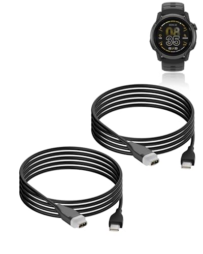 Câble de charge pour COROS APEX 4 Lot de 2 avec connecteur USB-C stable 1 m