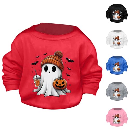 Girls Halloween Sweatshirts Cute ππ‘π¨st Pumpkin Graphic Long Sleeve Crewneck Pullover Top Spooky Y2K Tee Tops3